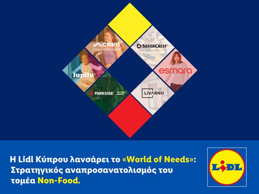 &Eta; Lidl &Kappa;ύ&pi;&rho;&omicron;&upsilon; &lambda;&alpha;&nu;&sigma;ά&rho;&epsilon;&iota; &tau;&omicron; &laquo;World of Needs&raquo;: &Sigma;&tau;&rho;&alpha;&tau;&eta;&gamma;&iota;&kappa;ό&sigmaf; &alpha;&nu;&alpha;&pi;&rho;&omicron;&sigma;&alpha;&nu;&alpha;&tau;&omicron;&lambda;&iota;&sigma;&mu;ό&sigmaf; &tau;&omicron;&upsilon; &tau;&omicron;&mu;έ&alpha; Non-Food