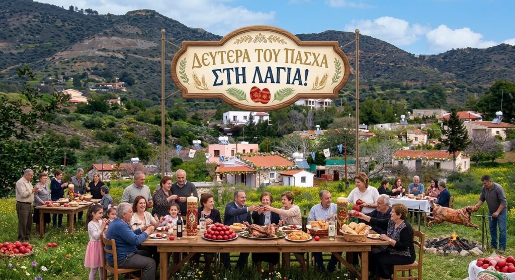 &Delta;&epsilon;&upsilon;&tau;έ&rho;&alpha; &tau;&omicron;&upsilon; &Pi;ά&sigma;&chi;&alpha; &sigma;&tau;&eta; &Lambda;ά&gamma;&iota;&alpha;: &Mu;&nu;ή&mu;&epsilon;&sigmaf;, &gamma;&epsilon;ύ&sigma;&epsilon;&iota;&sigmaf; &kappa;&alpha;&iota; ά&nu;&theta;&rho;&omega;&pi;&omicron;&iota; έ&gamma;&iota;&nu;&alpha;&nu; έ&nu;&alpha;