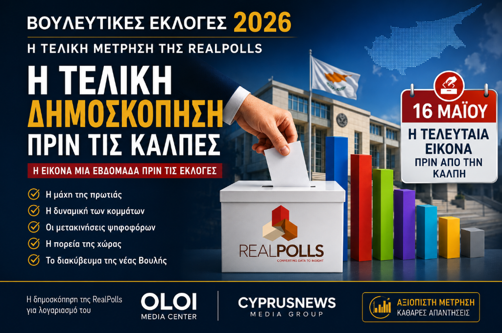 2&omicron; &kappa;ύ&mu;&alpha; &tau;&eta;&sigmaf; &delta;&eta;&mu;&omicron;&sigma;&kappa;ό&pi;&eta;&sigma;&eta;&sigmaf; RealPolls: &Eta; &tau;&epsilon;&lambda;&iota;&kappa;ή &alpha;&pi;&omicron;&tau;ύ&pi;&omega;&sigma;&eta; &pi;&rho;&iota;&nu; &alpha;&pi;ό &tau;&iota;&sigmaf; &epsilon;&kappa;&lambda;&omicron;&gamma;έ&sigmaf; &phi;έ&rho;&nu;&epsilon;&iota; &alpha;&nu;&alpha;&tau;&rho;&omicron;&pi;έ&sigmaf;, &epsilon;&kappa;&pi;&lambda;ή&xi;&epsilon;&iota;&sigmaf; &kappa;&alpha;&iota; &delta;&iota;&alpha;&mu;&omicron;&rho;&phi;ώ&nu;&epsilon;&iota; &nu;έ&alpha; &pi;&omicron;&lambda;&iota;&tau;&iota;&kappa;ά &sigma;&kappa;&eta;&nu;&iota;&kappa;ά.