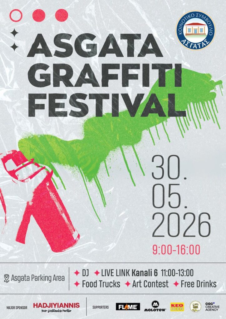&Pi;&rho;ώ&tau;&omicron; Asgata Graffiti Festival: &Eta; &Alpha;&sigma;&gamma;ά&tau;&alpha; &gamma;&epsilon;&mu;ί&zeta;&epsilon;&iota; street art, &mu;&omicron;&upsilon;&sigma;&iota;&kappa;ή &kappa;&alpha;&iota; &chi;&rho;ώ&mu;&alpha;