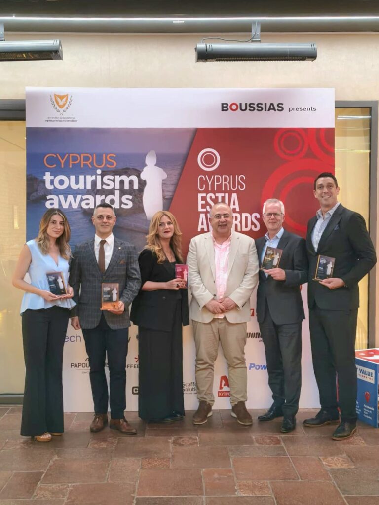 &Pi;έ&nu;&tau;&epsilon; &sigma;&eta;&mu;&alpha;&nu;&tau;&iota;&kappa;έ&sigmaf; &delta;&iota;&alpha;&kappa;&rho;ί&sigma;&epsilon;&iota;&sigmaf; &gamma;&iota;&alpha; &tau;&omicron; City of Dreams Mediterranean &sigma;&tau;&alpha; Cyprus Tourism Awards