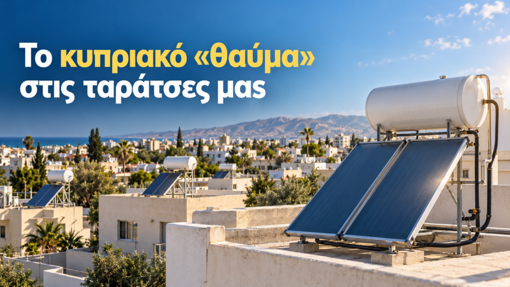 Το κυπριακό «θαύμα» που βρίσκεται στις ταράτσες μας: Πώς ο ηλιακός θερμοσίφωνας έγινε παράδειγμα για την Ευρώπη Το κυπριακό «θαύμα» που βρίσκεται στις ταράτσες μας: Πώς ο ηλιακός θερμοσίφωνας έγινε παράδειγμα για την Ευρώπη