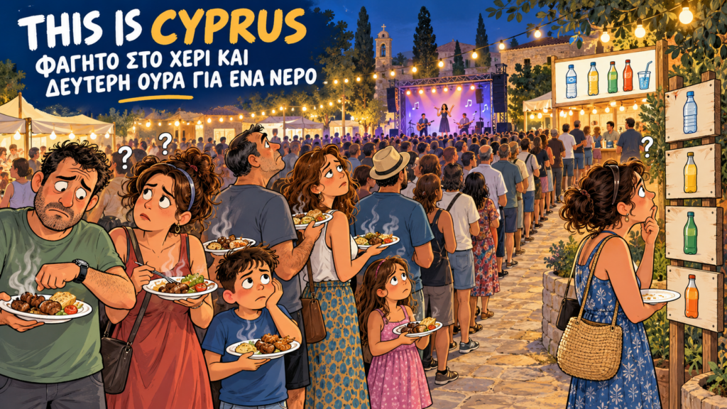 This is Cyprus: Φαγητό στο χέρι και δεύτερη ουρά για ένα μπουκαλάκι νερό This is Cyprus: Φαγητό στο χέρι και δεύτερη ουρά για ένα μπουκαλάκι νερό